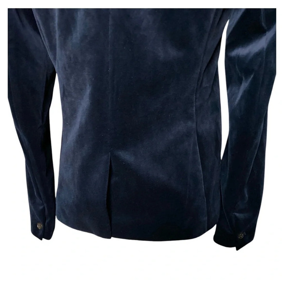ABERCROMBIE & FITCH | Velvet Single-Breasted Navy Blazer Size 4 - Picture 6 of 10